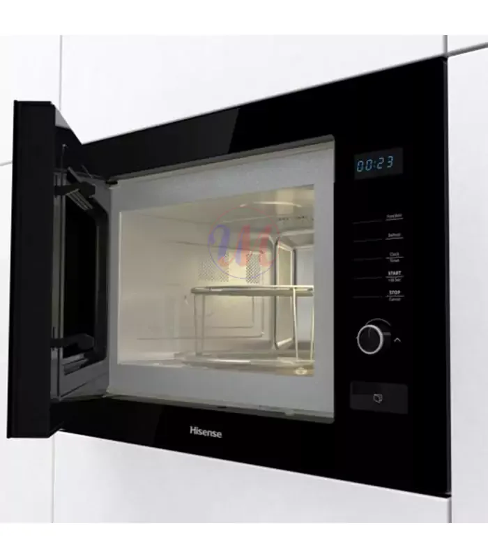 Hisense HB25MOBX7 - 25L microwave oven with sensor touch control, 95-minute timer, 5 power levels, 8 auto cooking menus, 800W