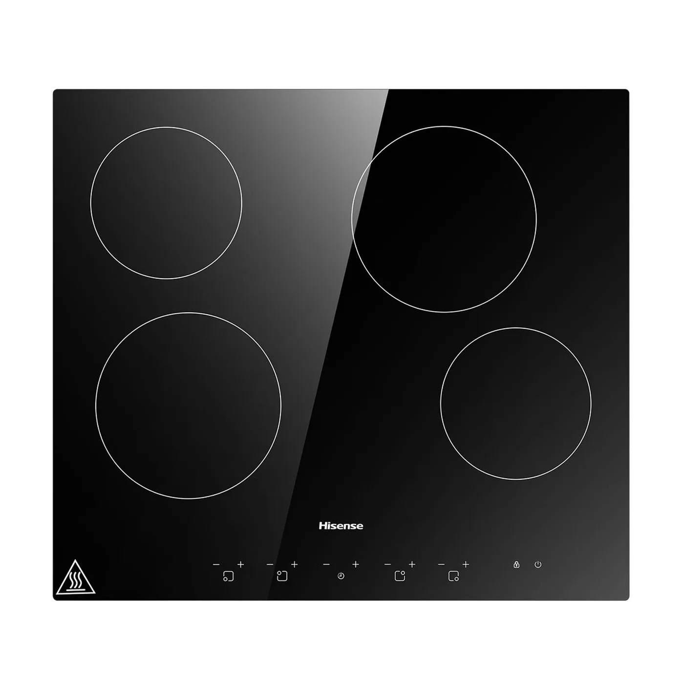 Hisense HGH951SS01 - 86cm built-in gas hob, black stainless steel panel, Chinese burner, cast iron pan support, 3