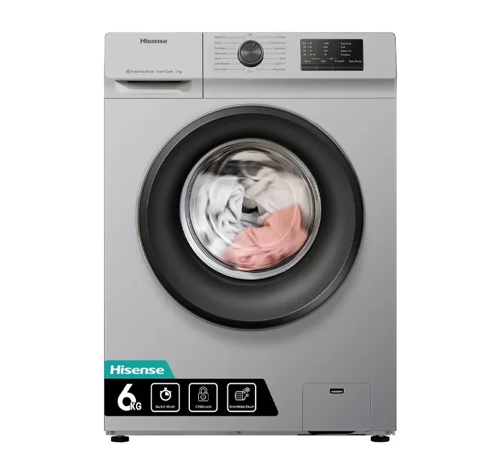 Hisense WFQP7012EVMT - Washing machine front-load 7kg, grey, full automatic
