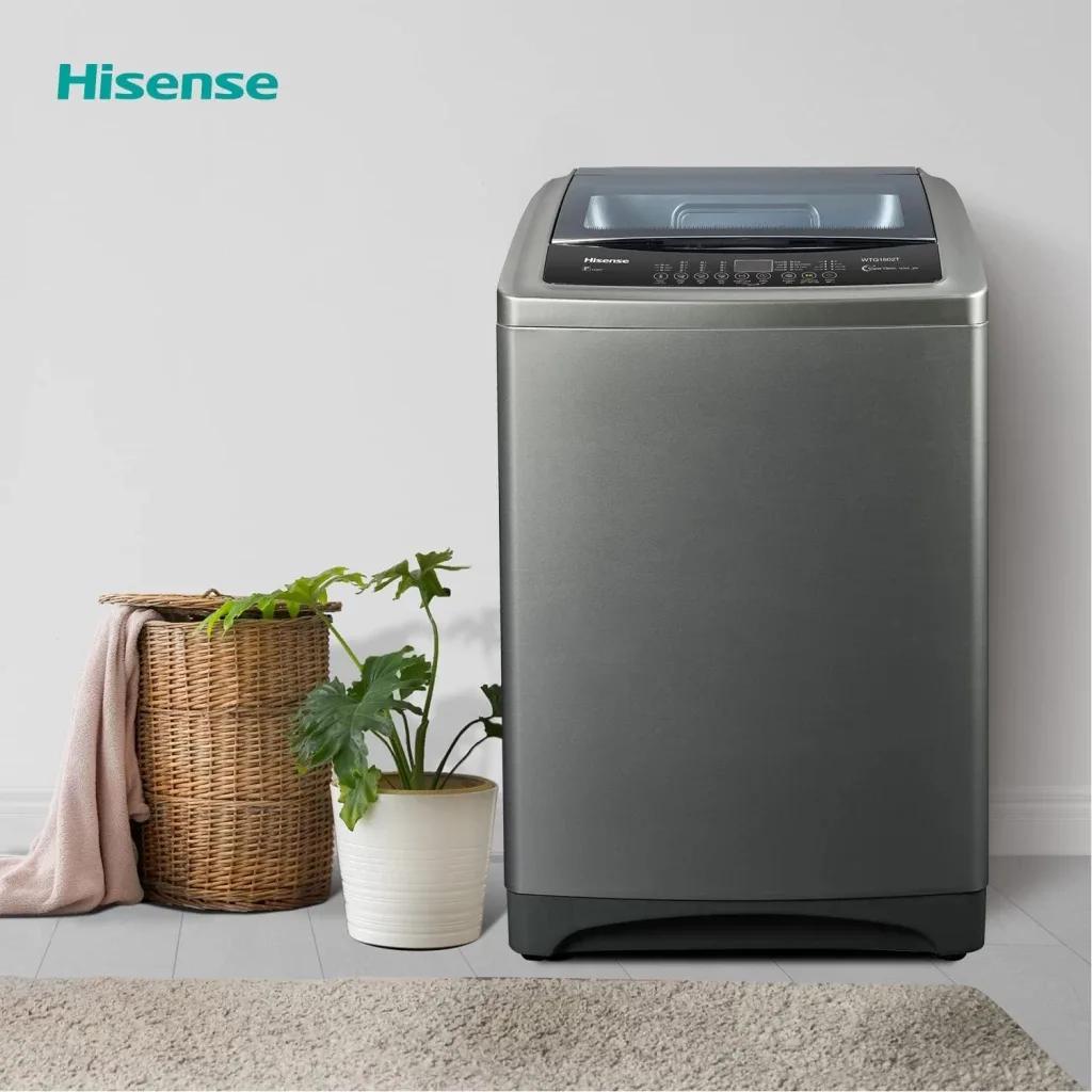 Hisense WT3K1423UB - Washing machine top-load 14kg, titanium crystal grey, full automatic