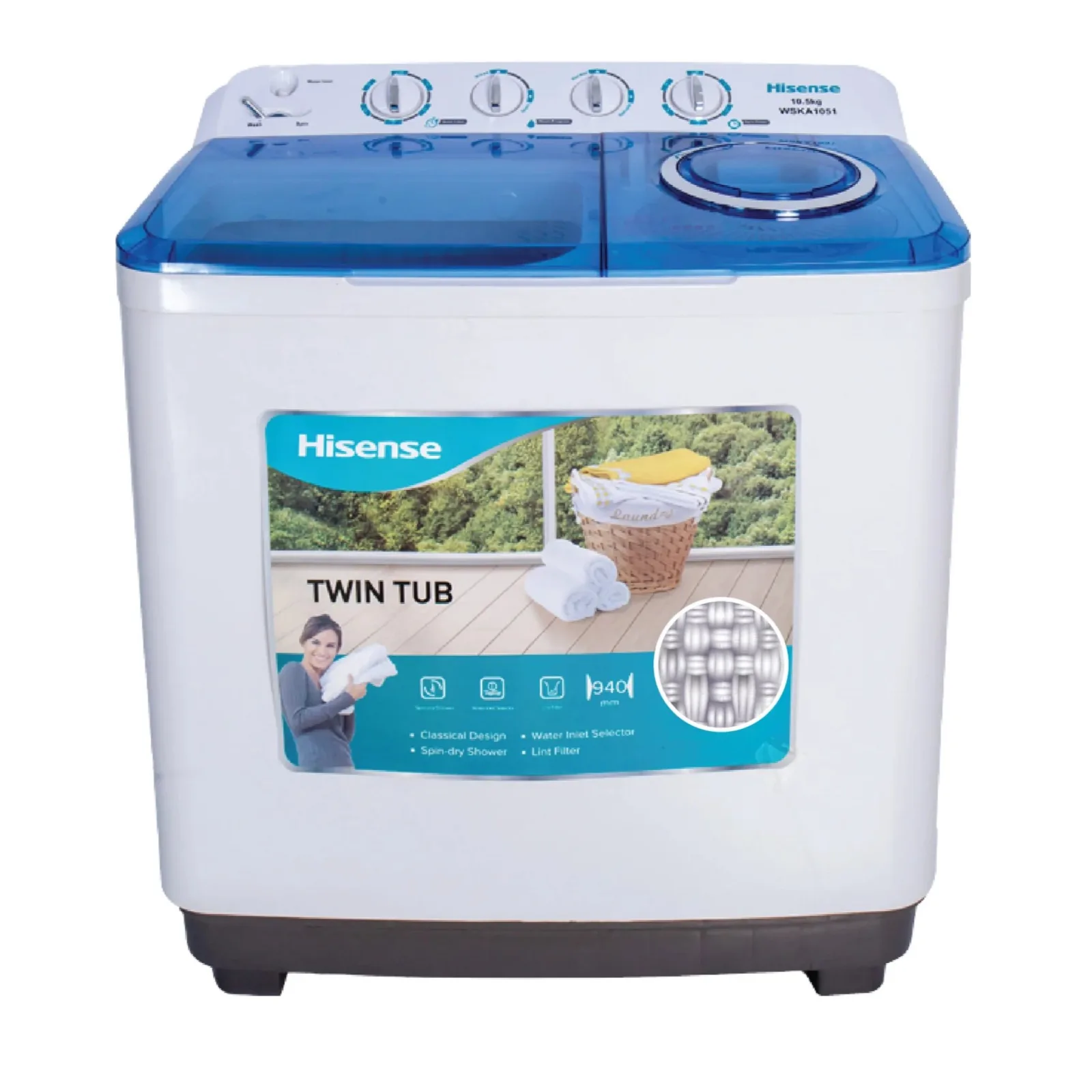 Hisense WSRB143W - Washing machine twin tub 13