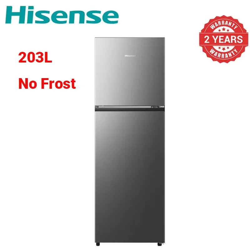 Hisense REF203DR - Fridge 203 litres, TM no-frost, R600a gas, recessed handle, silver