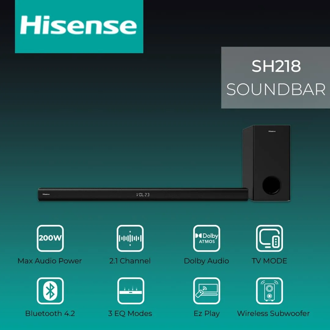 Hisense HS2100 - Hipsone HS2100 sound bar, 200W